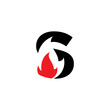 Letter S with Flame Logo 001