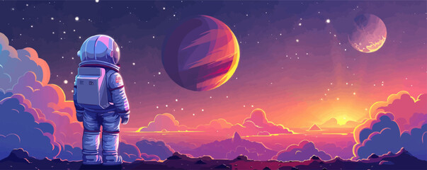 Wall Mural - futuristic neon retrowave vector simple illustration