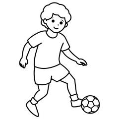 Wall Mural -          child who play football.
