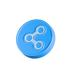 Poster - share menu send icon 3d symbol 