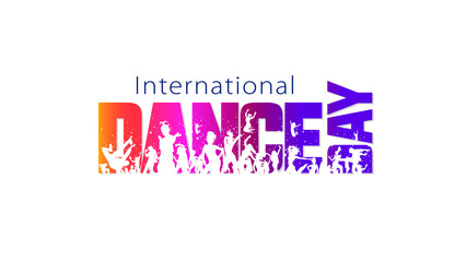 Dance Day poster. illustration of young Dancer Celebration Background with International dance day typography.