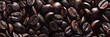 Coffee beans cup background day with dark brown shades coffee beans on a wooden background