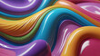 Abstract 3D fluid vibrant colorfull wallpaper