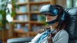 Virtual reality therapy sessions, mental health support in digital worlds, accessible care
