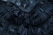 Dark fallen angel wings , feathers falling, gothic style .