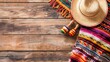 Vibrant Mexican Cultural Artifacts and Instruments Displayed on Rustic Surface