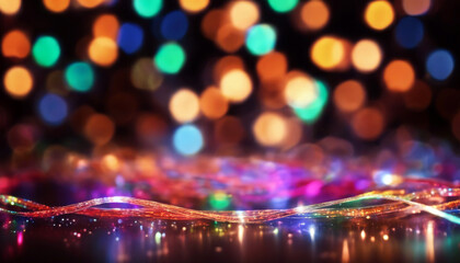 Wall Mural - lighttrail colorful glowing background confetti wallpaper particle light colourful vibrant abstract 