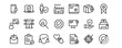 Quality control related vector icons collection on white background.