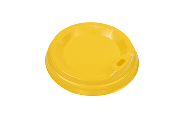 Wall Mural - yellow plastic lid for disposable cup.