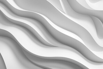Wall Mural - soothing minimalist wave pattern background with soft undulating curves and shades of gray for a cle