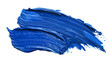 Vivid Blue Paint Stroke Texture on White Background