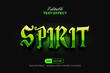 Spirit Text Effect Green Style. Editable Text Effect.