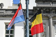drapeaux belge luxembourgeois Belgique Luxembourg