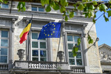 Fototapeta Las - Belgique Bruxelles drapeau belge Europe CEE EEC Capitale europeenne union