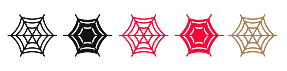 Icon depicting a spider's web, often associated with spooky and eerie settings