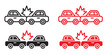 © Petsscouts - Automotive Collision Icon Displaying Vehicle Damage Assessment