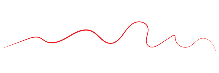 Squiggle line design element. Abstract line symbol. Continuous line art drawing vector illustration