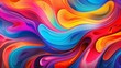 Colorful psychedelic liquefied background. Abstract design. Vector illustration.