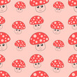 Vegetable mushroom seamless pattern for cloths and textiles can be used in any kid's wear design vector.