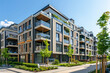 Europe modern complex of residential apartment buildings complex condo.