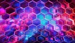 Abstract technology background with hexagons. 3d rendering, 3d illustration.