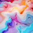 Colorful psychedelic liquefied background. Abstract design. 3d rendering