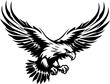 Eagle - Black and White Isolated Icon - Vector illustration
