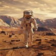 Astronaut on the mars surface