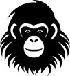 Monkey | Black and White Vector illustration