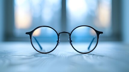 Wall Mural - A pair of stylish glasses on a light background