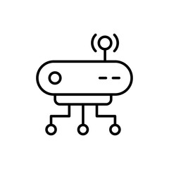 Poster - Wireless network outline icons, minimalist vector illustration ,simple transparent graphic element .Isolated on white background