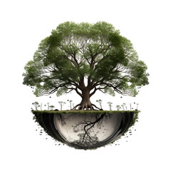 Wall Mural - tree art isolated on white