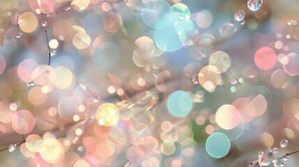 Wall Mural - Pastel bokeh background, 