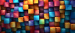 Abstract 3d rendering of colorful cubes background. Futuristic background design.
