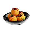 Takoyaki 3D Render. Cute Japanese food icon. 3D illustration.