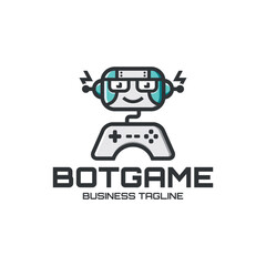 Poster - robot game logo vector