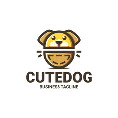 Sticker - dog pocket logo vector