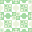Abstract green background. Green and beige squares of various shapes. Seamless pattern, isolated. Background for textile, paper, cover, dishes, interior decor.