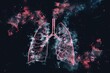 damaged lungs from smoking cigarettes ai generated medical illustration