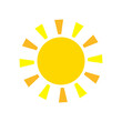 シンプルな黄色の太陽　夏のイメージイラストベクター素材