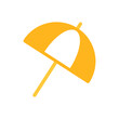 黄色いパラソル　傘のイラスト　夏のイメージイラストベクター素材
