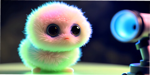 Fototapete - 3D, characters, cute bacteria cells, graphics, microphotography, design, animation, virtual reality, augmented reality, modeling, texturing, skeleton, animation, rigging, gameplay, concept design, art
