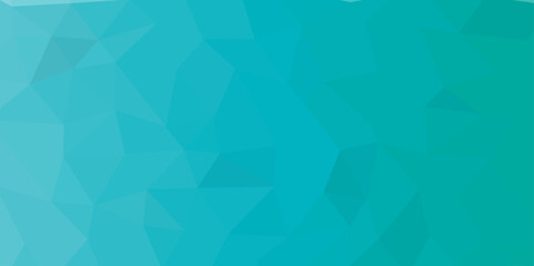 Poster - Blue Abstract Low Poly with triangle shapes Design. Modern Green mosaic with textured overlap layer background. The background for the web site, the texture of triangulation.