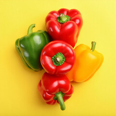 Sticker - red green and yellow bell peppers