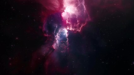 Wall Mural - blue red deep space galaxy nebula. cinematic celestial background depicting astrology and space expl
