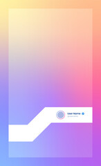 Poster - Vertical story template in gradient colors. Social media frame vector illustration.