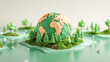 Abstract globe with focus on Africa, Europe, South and North America 3d background illustration
