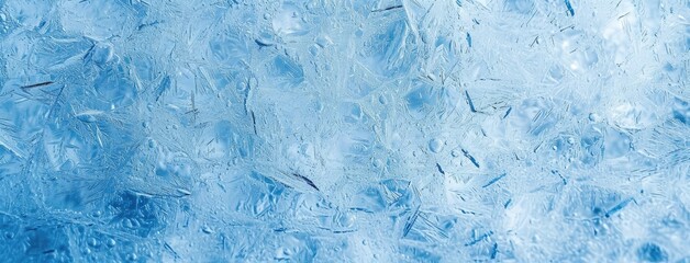 Sticker - Close-Up View of Icy Blue Frost Texture