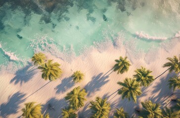 Sticker - Aerial View of Tropical Beach Paradise