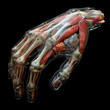 medical illustration of a human hand, ai generated